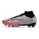 Nike Air Zoom Mercurial-Superfly 9 Elite AG Plateado Metalizado Rosa Negro