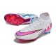 Botas Nike Zoom Mercurial Superfly 9 Elite FG Blanco Rosa Azul