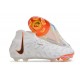 Taco Nike Phantom Luna Elite Nu FG Blanco Negro Total Naranja