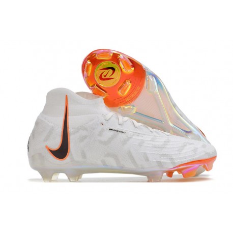 Taco Nike Phantom Luna Elite Nu FG Blanco Negro Total Naranja