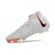 Taco Nike Phantom Luna Elite Nu FG Blanco Negro Total Naranja