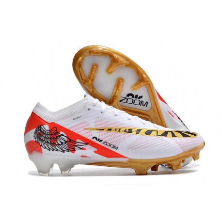 Botas Nike Zoom Mercurial Vapor XV Elite FG Blanco Rojo Oro