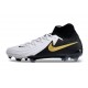 Nike Phantom Luna 2 Elite Nu FG Blanco Negro Mtlc Dorado Moneda