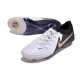 Bota Nike Phantom Luna II Elite L FG Blanco Negro Mtlc Dorado Moneda