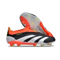 adidas Predator Elite Sin Cordones FG Negro Blanco Rojo