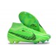 Botas Nike Zoom Mercurial Superfly 9 Elite FG MDS 8 Verde Strike Negro