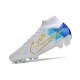 Botas Nike Zoom Mercurial Superfly 9 Elite FG Blanco Azul Oro