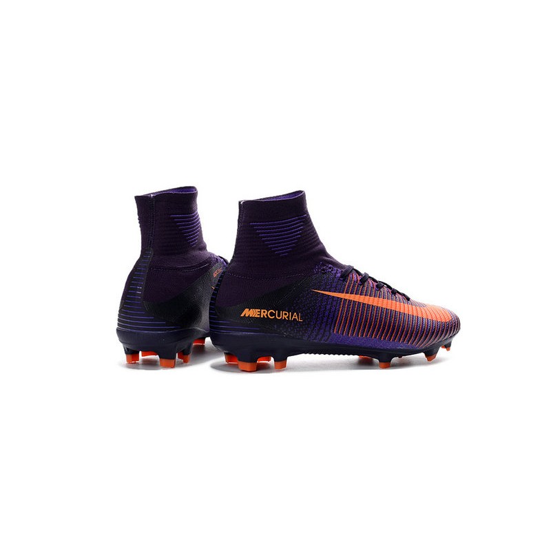 Zapatilla Nike Mercurial Superfly V CR7 FG Púrpura Naranja