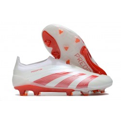 adidas Predator Elite Sin Cordones FG Blanco Rojo
