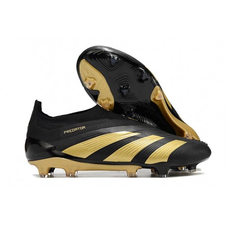 adidas Predator Elite Sin Cordones FG Negro Oro