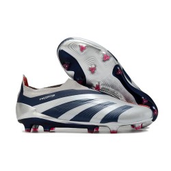 adidas Predator Elite Sin Cordones FG Argento Negro Rojo