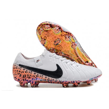 Nike Tiempo Legend 10 Elite FG Blanco Negro Naranja