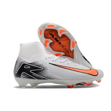Nike Zoom Mercurial Superfly X Elite FG Blanco Naranja Negro