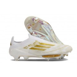 Adidas F50 + Sin Cordones FG Ftwr Blanco Dorado Met