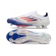 Adidas F50 + Sin Cordones FG Ftwr Blanco Azul Lúcido Rojo
