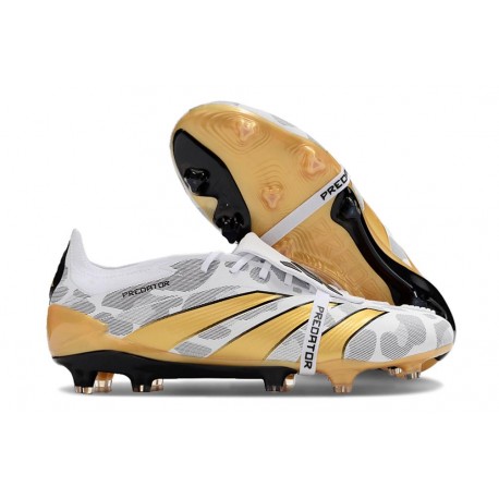 adidas Predator Elite Tongue FG Blanco Negro Oro