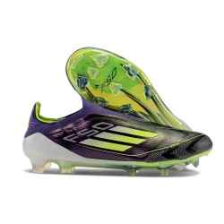 Zapatilla adidas F50 Elite Laceless FG Morado Unity Blanco Limón Lúcido