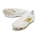 Bota de Futbol Adidas F50+ Elite FG Ftwr Blanco Dorado Met