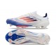 Bota de Futbol Adidas F50+ Elite FG Ftwr Blanco Azul Lúcido Rojo