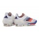 Bota de Futbol Adidas F50+ Elite FG Ftwr Blanco Azul Lúcido Rojo