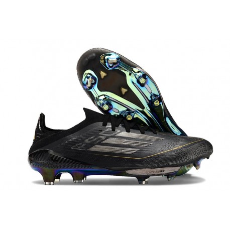 Bota de Futbol Adidas F50+ Elite FG Negro Hierro Met Dorado Met