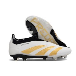 adidas Predator Elite Sin Cordones FG Blanco Dorado