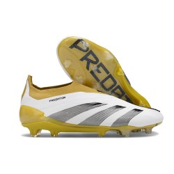 adidas Predator Elite Sin Cordones FG Blanco Dorado Negro
