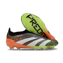 adidas Predator Elite Sin Cordones FG Naranja Negro Verde Blanco