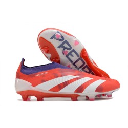 adidas Predator Elite Sin Cordones FG Rojo Blanco