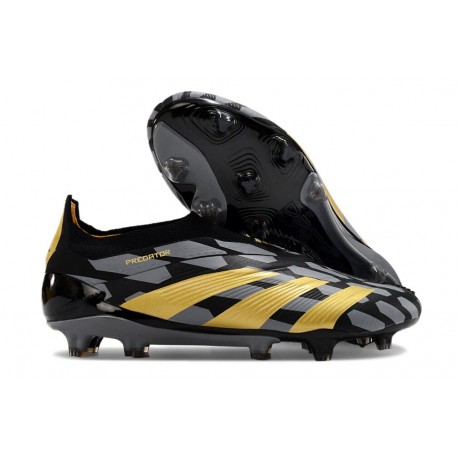 adidas Predator Elite Sin Cordones FG Negro Dorado