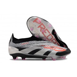 adidas Predator Elite Sin Cordones FG Negro Plata Rojo