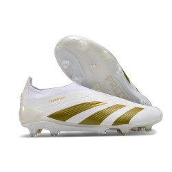 adidas Predator Elite Sin Cordones FG Blanco Dorado