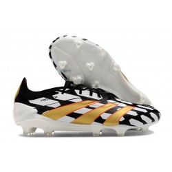 Botas de fútbol adidas Predator 24 Elite FG Negro Blanco Dorado Met