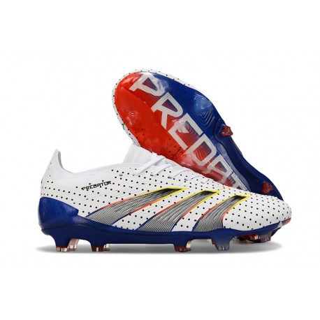 Botas de fútbol adidas Predator 24 Elite FG Blanco Gris Azul Rojo