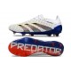 Botas de fútbol adidas Predator 24 Elite FG Blanco Gris Azul Rojo