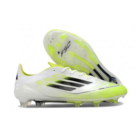 adidas F50 Elite FG Blanco Negro Amarillo