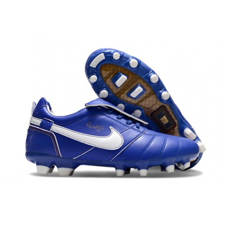 Bota Nike Tiempo Legend X Elite FG Ronaldo Azul Blanco