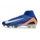 Nike Zoom Mercurial Superfly X Elite FG Azul Blanco Naranja