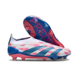 adidas Predator Elite Sin Cordones FG Ftwr Blanco Solar Azul Solar Rosa
