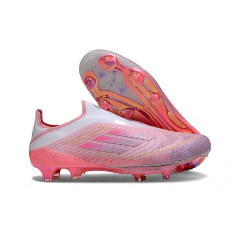 Adidas F50 + Sin Cordones FG Rosa Blanco