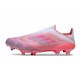 Adidas F50 + Sin Cordones FG Rosa Blanco