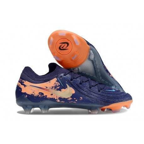 Bota Nike Phantom Luna II Elite L FG Azul Naranja Dorado