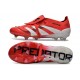 adidas Predator Elite Fold-over Tongue FG Rojo Lúcido Blanco Negro