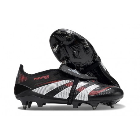 adidas Predator Elite Fold-over Tongue FG Negro Gris Four Rojo Lúcido