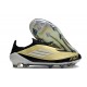Zapatilla adidas F50 Elite Laceless FG Dorado Met Negro Blanco