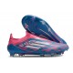 Zapatilla adidas F50 Elite Laceless FG Solar Azul Ftwr Blanco Solar Rosa