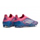 Zapatilla adidas F50 Elite Laceless FG Solar Azul Ftwr Blanco Solar Rosa