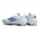 Zapatilla adidas F50 Elite Laceless FG Blanco Azul
