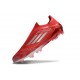 Zapatilla adidas F50 Elite Laceless FG Rojo Plateada