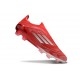 Zapatilla adidas F50 Elite Laceless FG Rojo Plateada